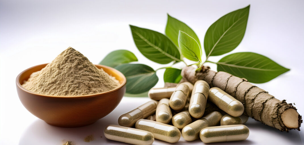 ashwagandha suplement - kapsule i prah