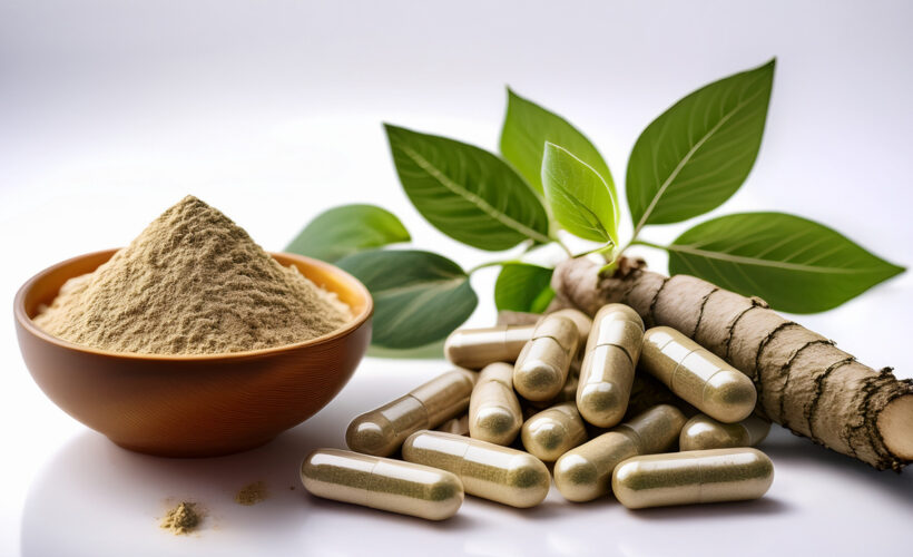 ashwagandha suplement - kapsule i prah